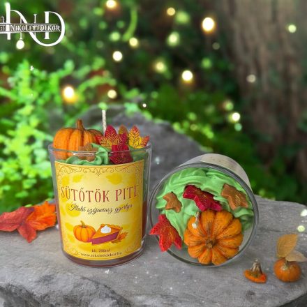Sütőtök pite illatú szójaviasz gyertya - 200ml